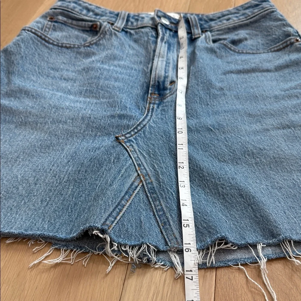 Abercrombie & Fitch Light Blue Denim Mini Skirt - Picture 3 of 5
